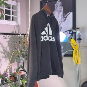 Adidas Golf Hoodie Sweatshirt Medium M Black Pullover Big Logo Activewear